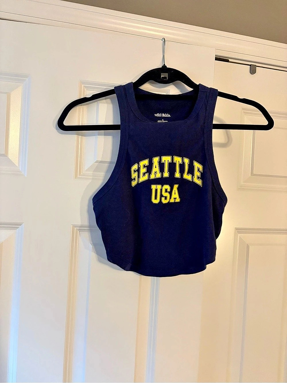 Wild Fable Seattle USA Graphic Tiny Tank Top Blue